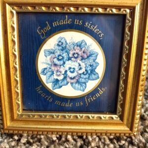 Heartfelt Collections "Sisters" small framed floral pic